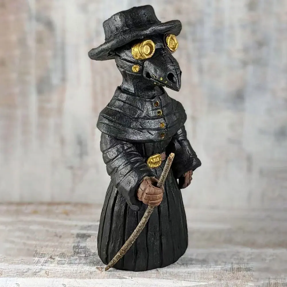 Plague Doctor Incense Burner Effective Stress Anxiety Relief Ornament Halloween Mr Crow Incense Burner Container Decoration