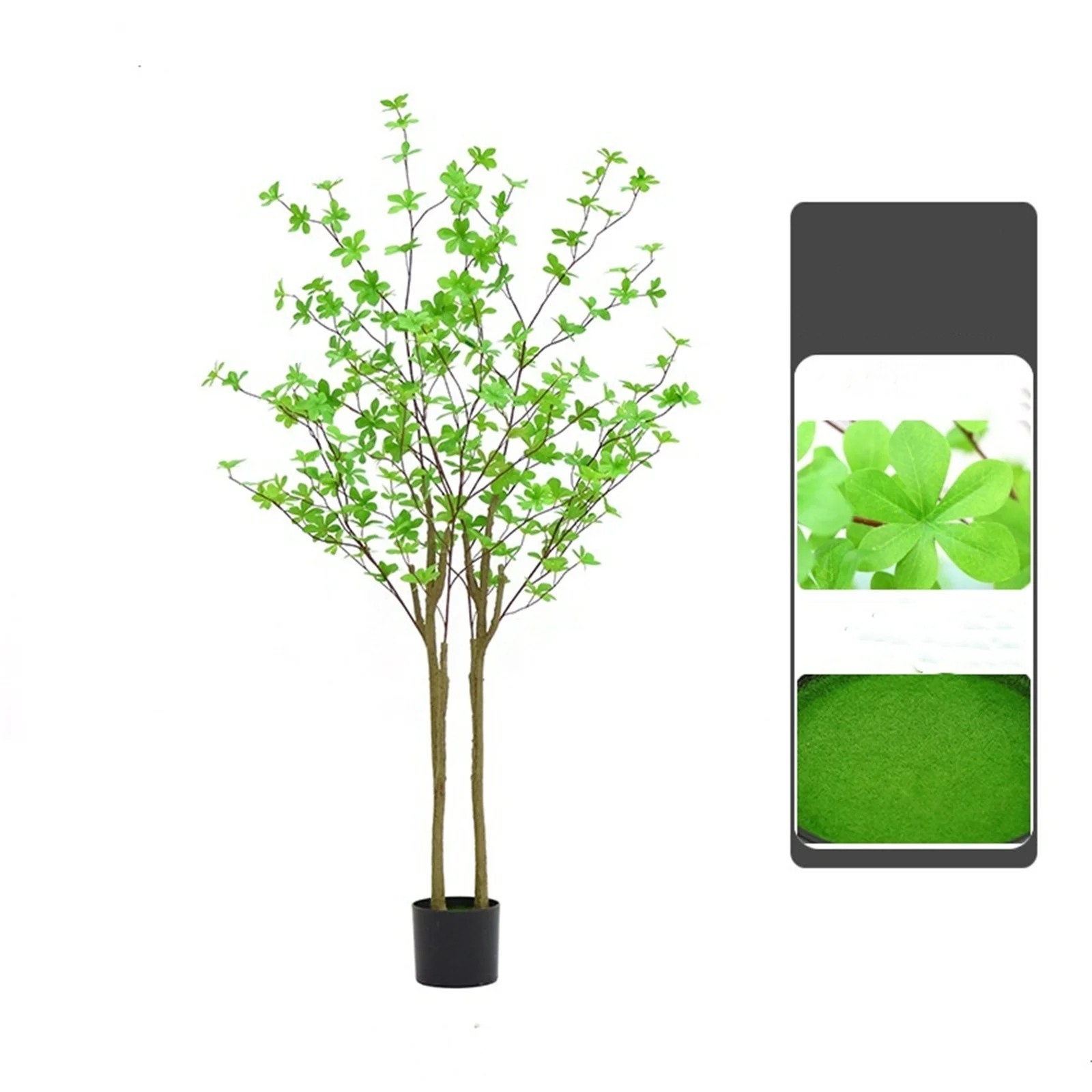 

Artificial Enkianthus Tree Indoor Outdoor Lifelike Artificial Potted Tree Faux Tree Plants for Office Living Room Home Decor