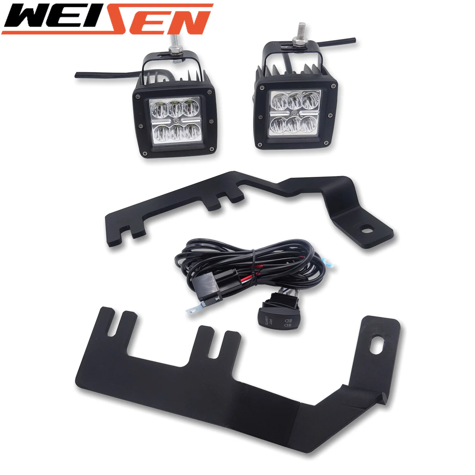 

Car Accessories 24W Hood Ditch 10--30V LED Fog Light Bracket Kit For Chevrolet 2015-2022 Colorado / GMC Canyon PMMA Lens