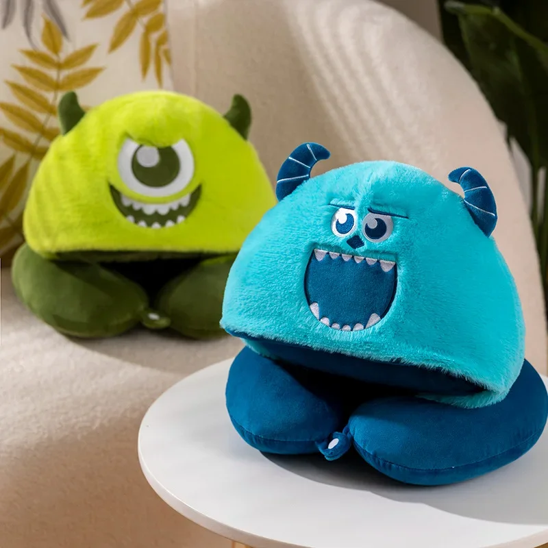 Disney Monsters Sullivan Mit Kapuze U-neck Kissen Schöne Mike Neck Kissen Nickerchen Kissen Sonnenschirm Reise U Kissen Weihnachten Geschenke für Mädchen