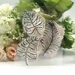 Clear Leaves Transparent Silicone Clear Rubber Stamp, Sheet Cling, Scrapbooking DIY, Cute Pattern, Photo Album, Paper Card Decor