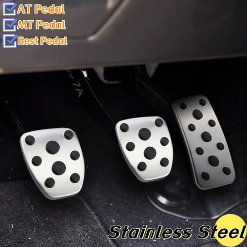 Imagen 2 del producto Cubierta de Pedal de coche de acero inoxidable para Subaru XV 2012 - 2017 Forester 2006 - 2018 Impreza 2006 - 2015 AT MT pedales de coche