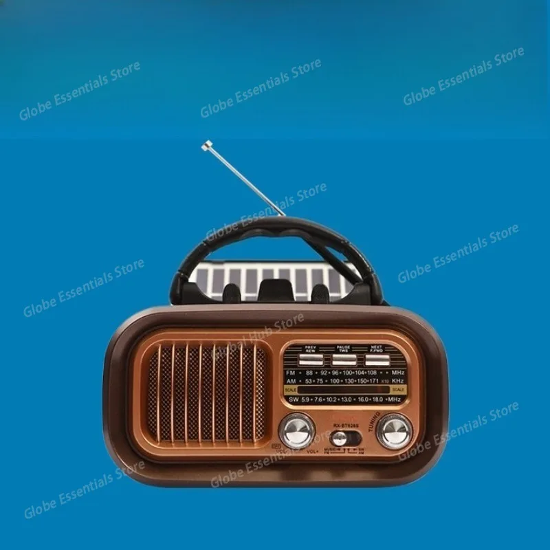 Speaker Bluetooth Multi-function Wireless Multi-interface Card Portable Retro Subwoofer Solar Audio