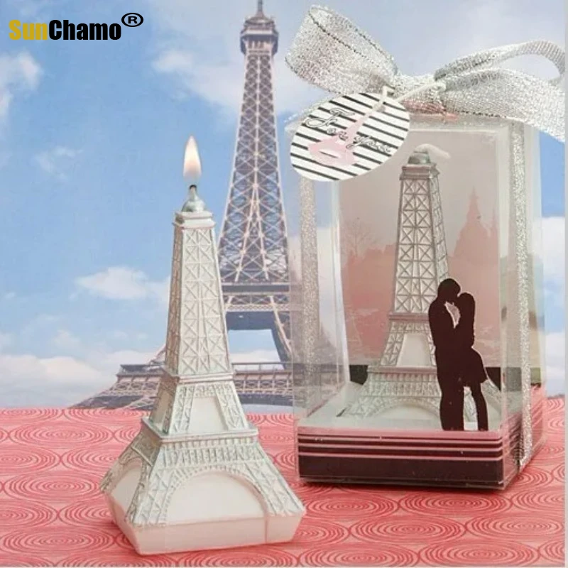 7pcs Wedding Birthday Candles Romantic Wedding Eiffel Tower Wedding Decoration Scented Flameless Birthday Candles Cake DIY Gifts