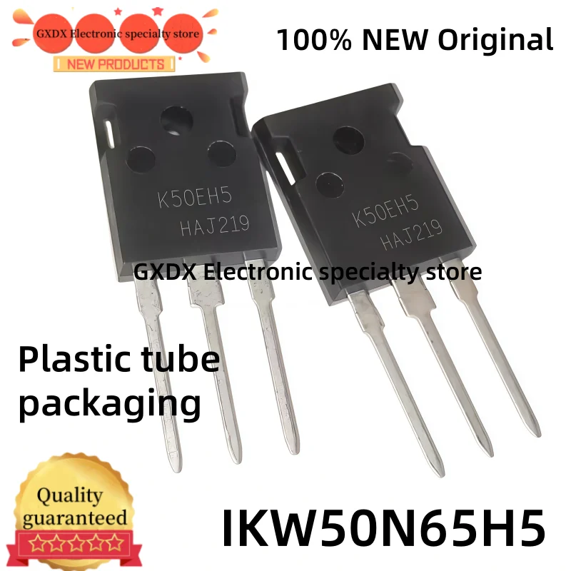 10 peças 100% novo original k50eh5 ikw50n65h5 to-247 650v 50a