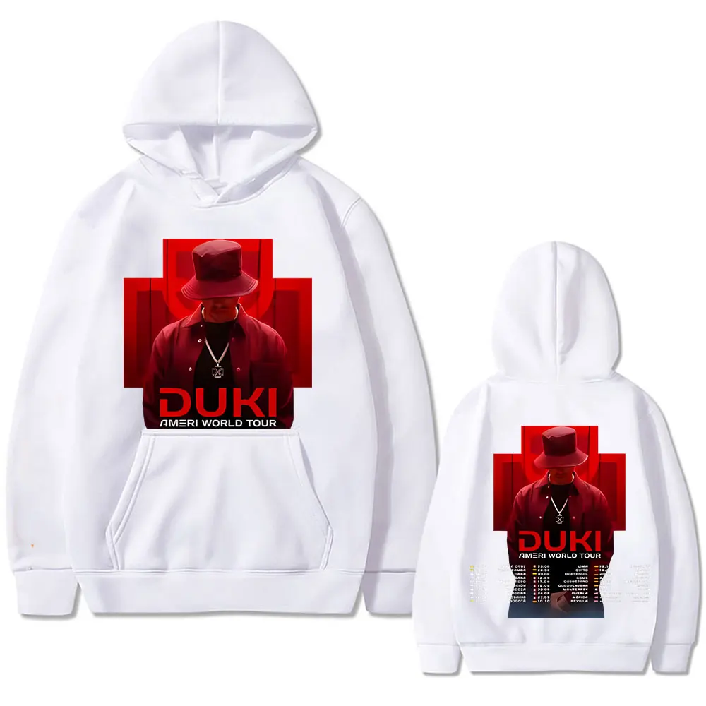 Rapper Duki Ameri World Tour Graphic Hoodie Men's Vintage Streetwear Oversized Sweatshirt Men Women Fashion Hip Hop Tracksuit