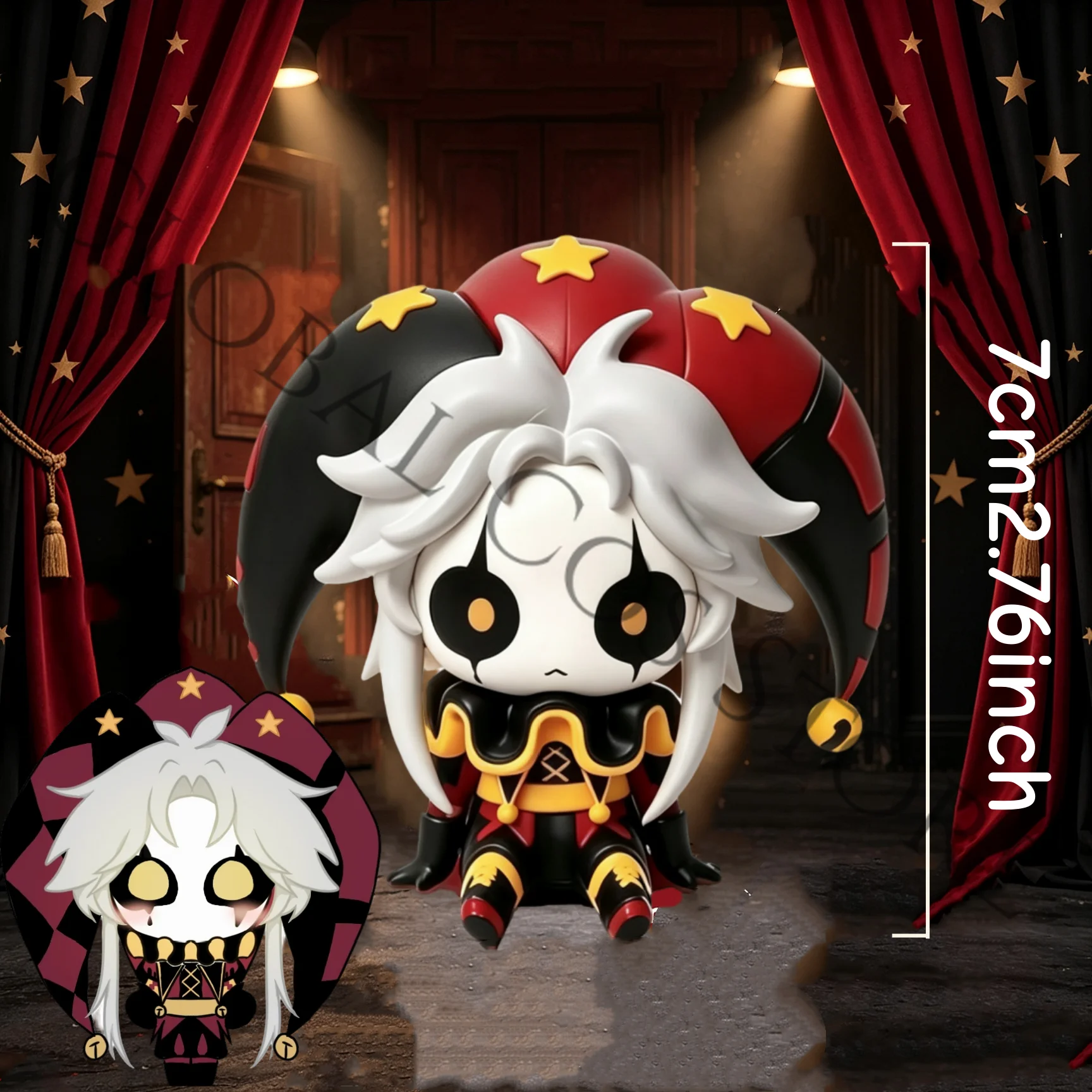 Game The Freak Circus Pierrot Cosplay Dekoration Popkultur-Figuren 3D-Modell Spielzeug 7CM Hoch für Halloween-Geschenke Fans