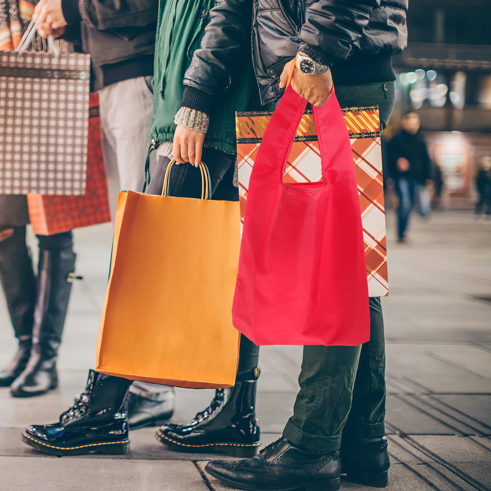 

Reusable Canvas Shopping Bag Foldable Portable Grocery Tote Lightweight Shopping Pouch Household Carry Bag Reusable Bags