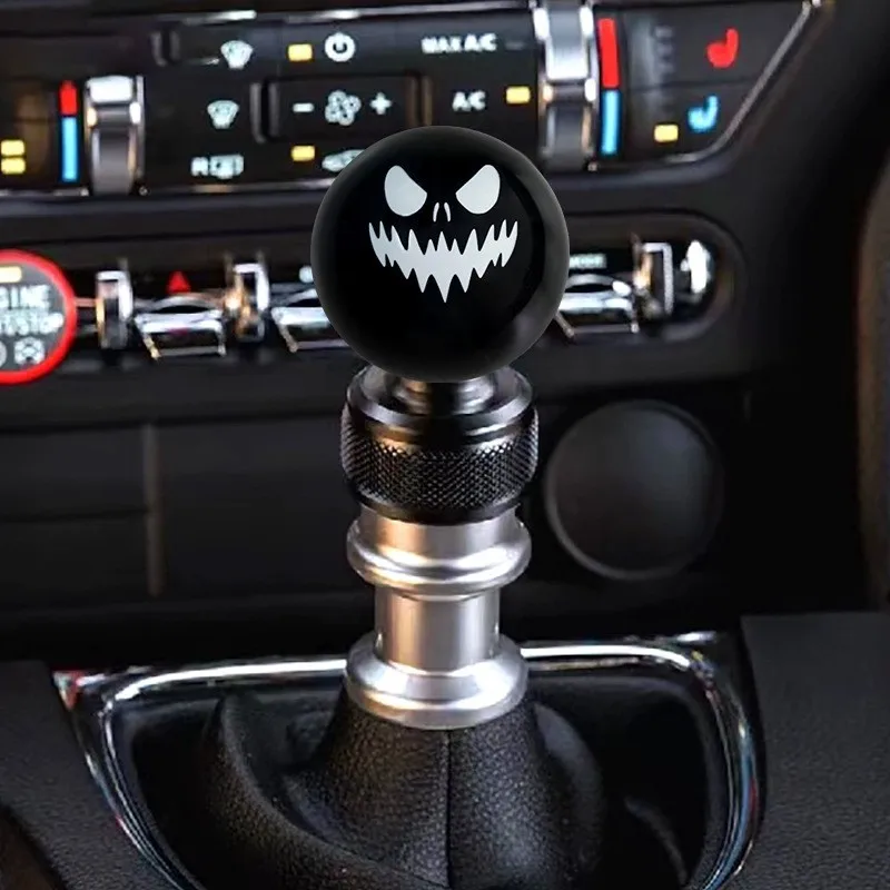 

For Universal Cars 2025 New Funny Demon Smile Face Gear Shift Knob Interior Styling Upgrade Accessories With Installation Tools