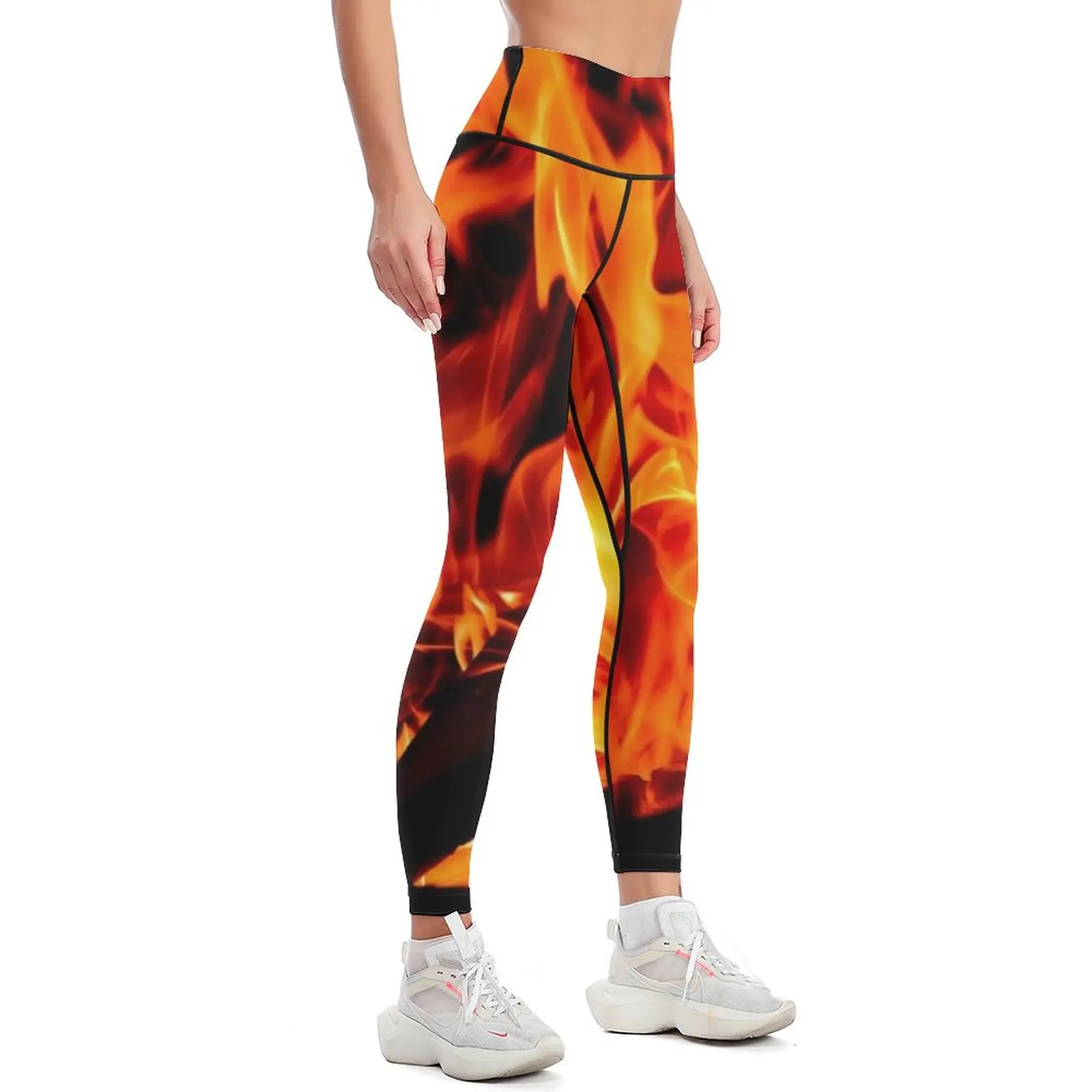 Flames Leggings legings for fitness gym's clothing sportswear woman gym 2024 Womens Leggings