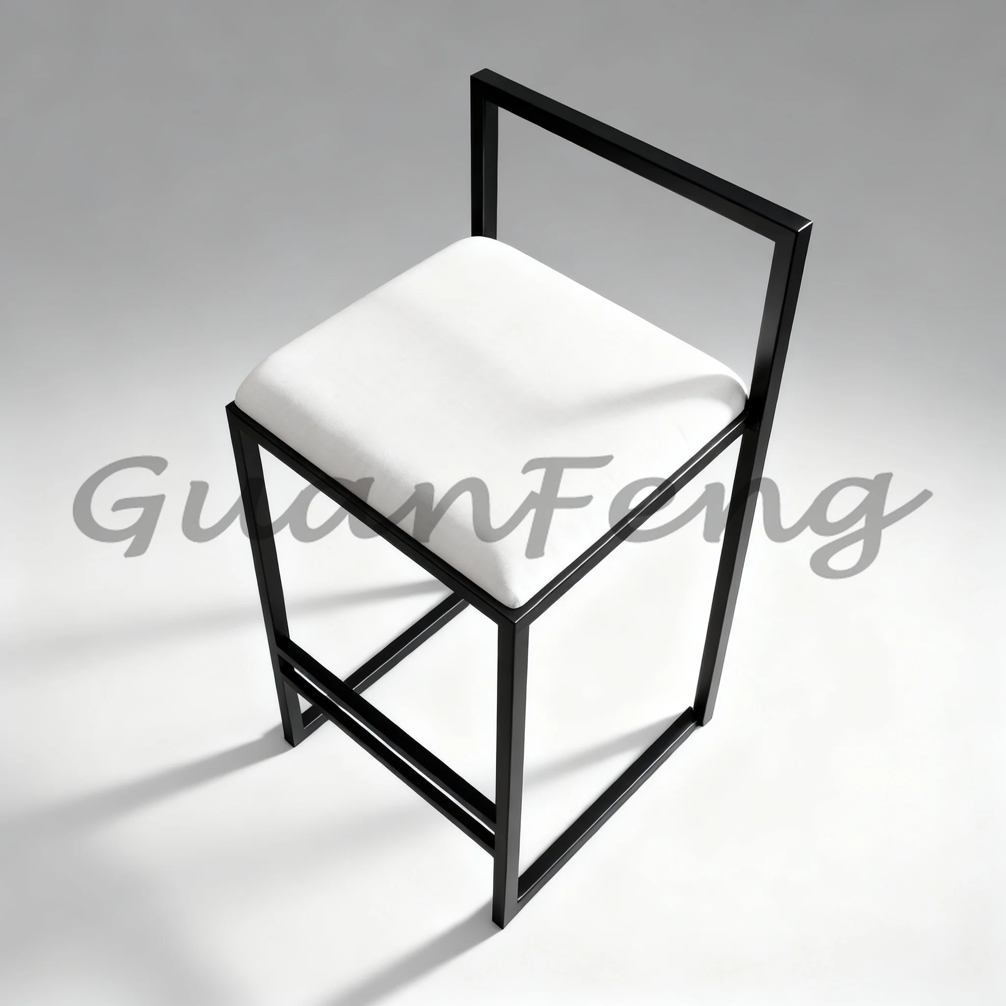 Minimalist Retro Nordic Metal Bar Stool, Simple High Counter Stool for Kitchen Island Coffee Shop
