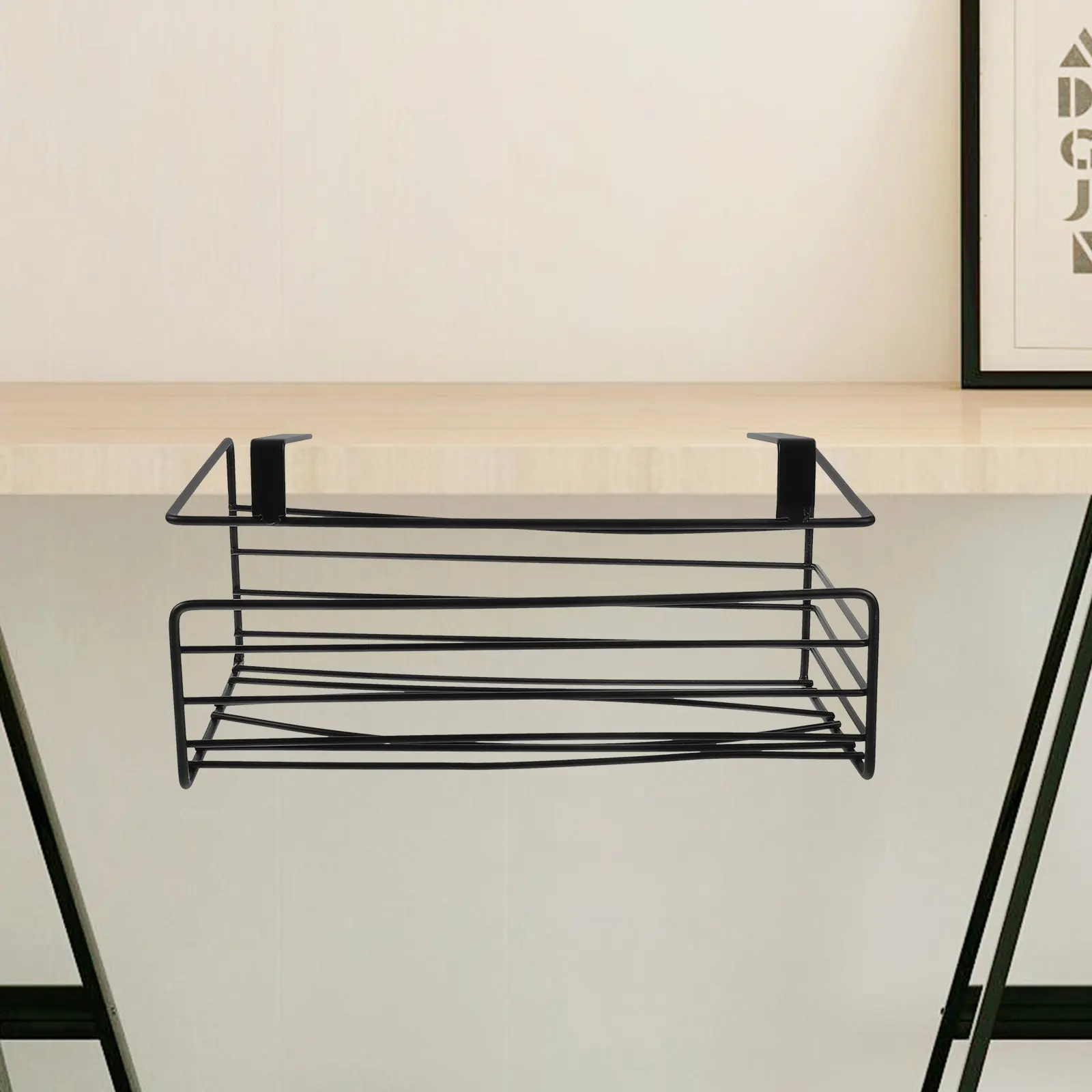 

Paper Towel Holder Kitchen Stainless Steel Under Cabinet Towel Hanger No Drill Mount For Bathroom Closet Organizer Space