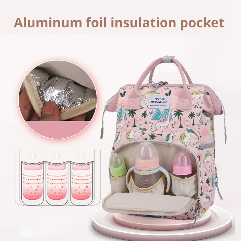 Bolsa de gran capacidad para mamá, bolso portátil para exteriores del hogar, carrito de bebé, bolsa multifuncional para madre e hijo, nueva moda