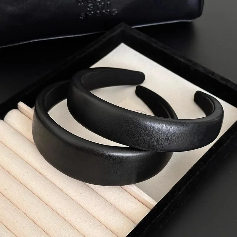 1 Pc Korean Fashion Black Color Headband for Girl Simplicity Chic Solid Color Hair Hoop Student Girl Headwear Hair Accessories