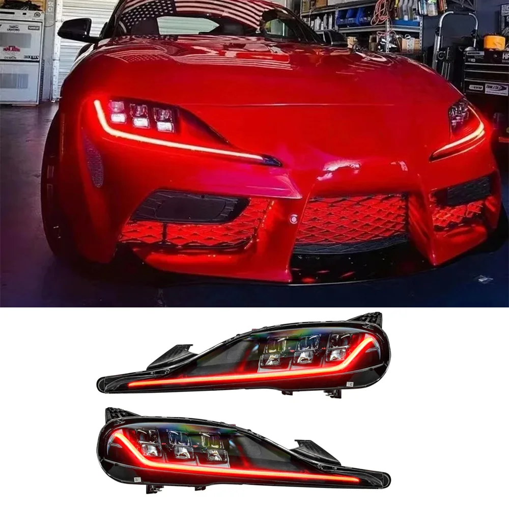 

Multi-Color Daytime Running Light Led Boards Yellow DRL For Toyota GR Supra A90 A91 2020-2024 Refit Red Blue Angel Eyes Daylight