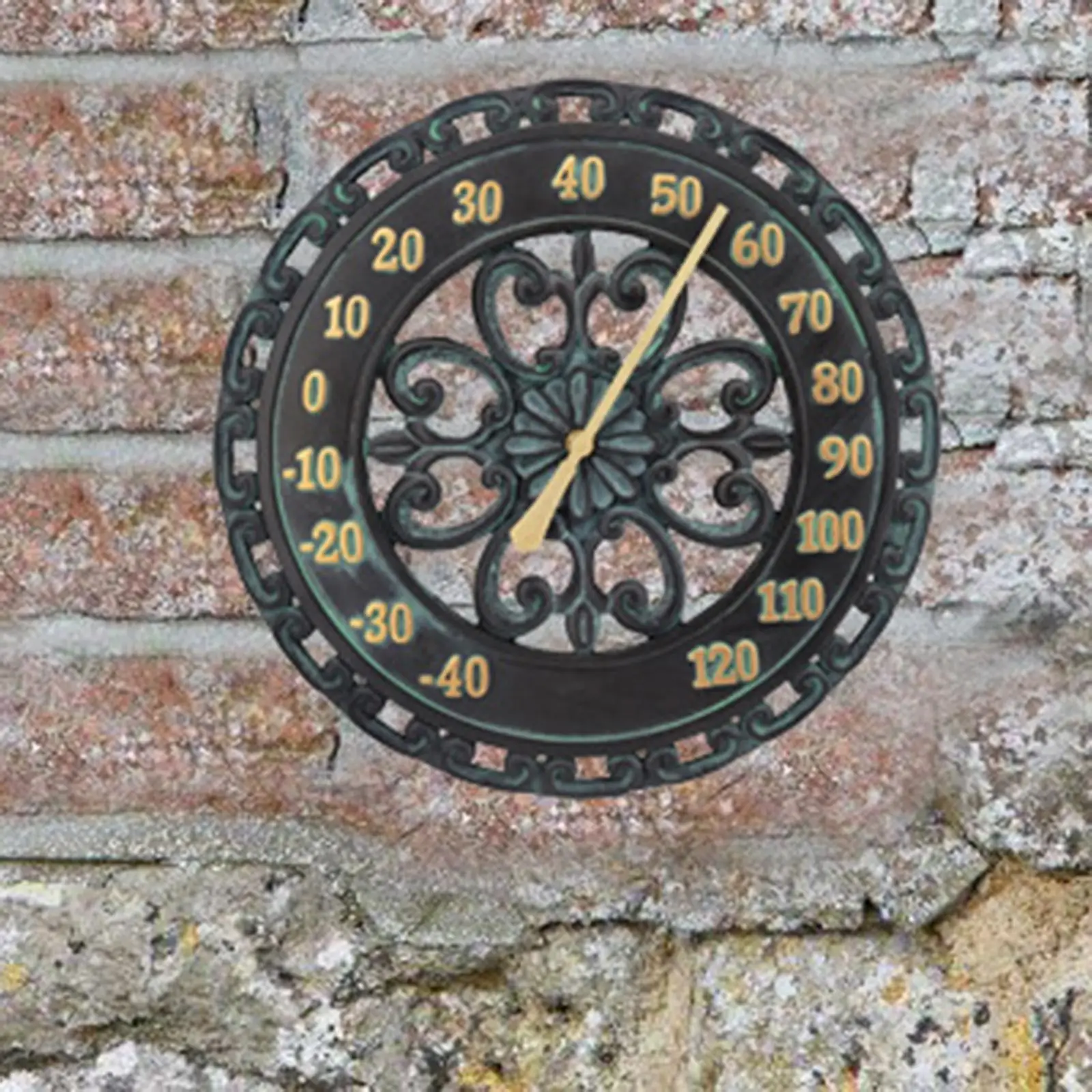 Termometro da esterno decorazione da giardino termometro da parete impermeabile da 13.5 pollici in stile retrò per la casa all\'aperto cortile del