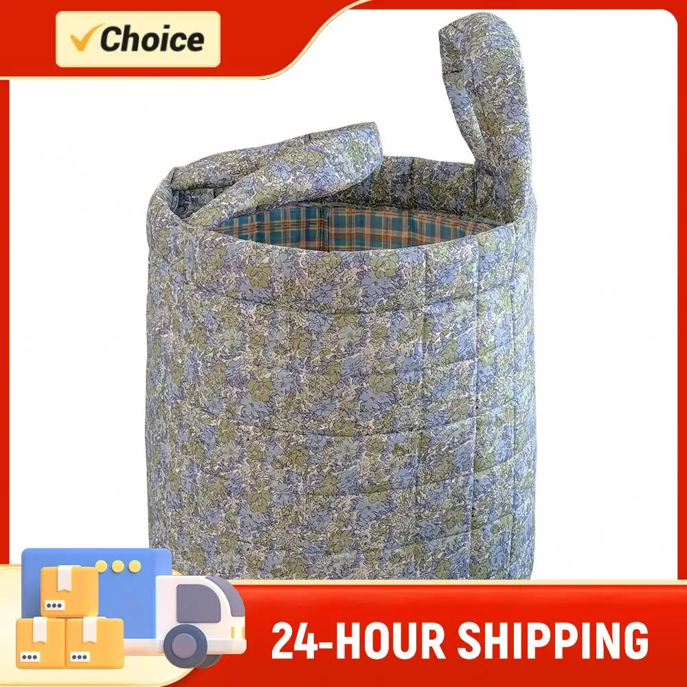 Cestas de Ropa Plegables de Algodón con Diseño Floral para Mujer, Cesta de Almacenamiento de Cosméticos y Ropa Interior para Organización en Cualquier Habitación