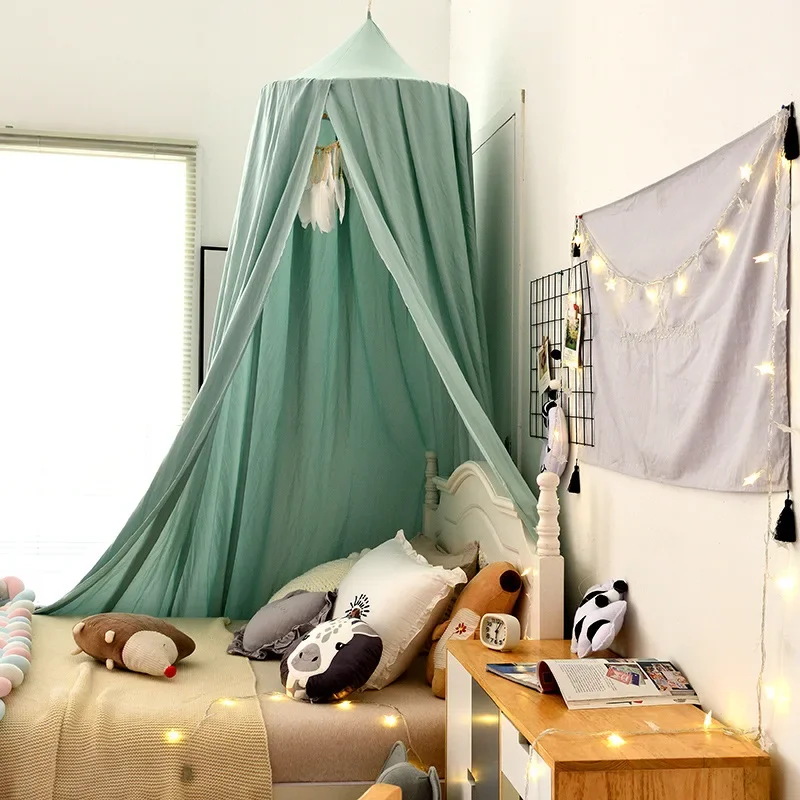 Girl Princess Hanging Bed Canopy Kids Mosquito Net Baby Crib Curtain Home Decoration Living Corner Play Reading Nook Room Decor