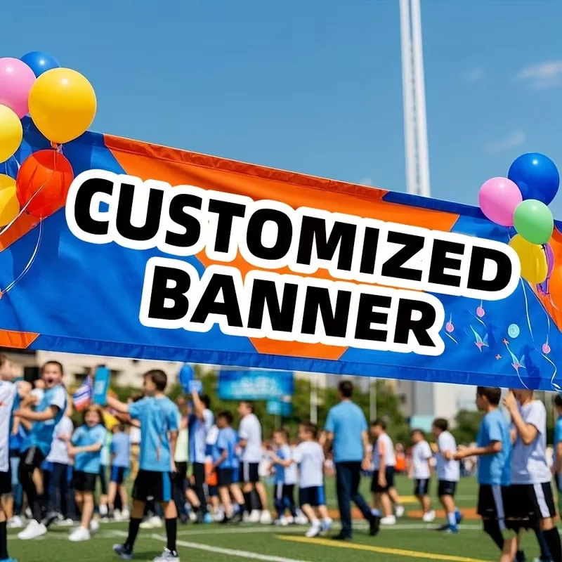 Any Size Personalized Photos Name Custom Banner Flag Decoration Company Logo Birthday Couple's Remembrance Home Wall Decoration