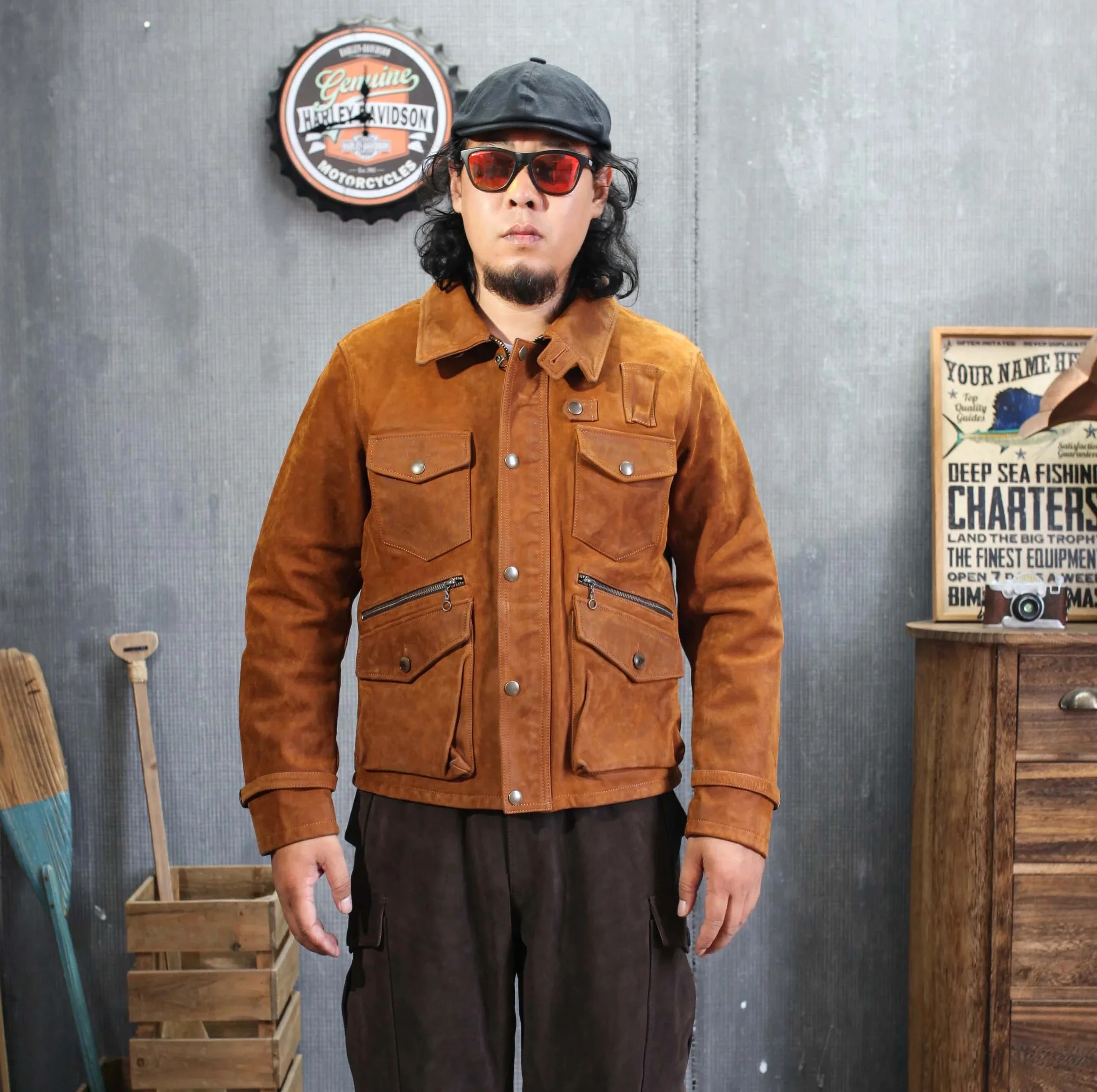 

SDC1350 Super Top Quality Heavy Genuine US Cow Leather Slim Classic Cowhide Stylish Rider Jacket