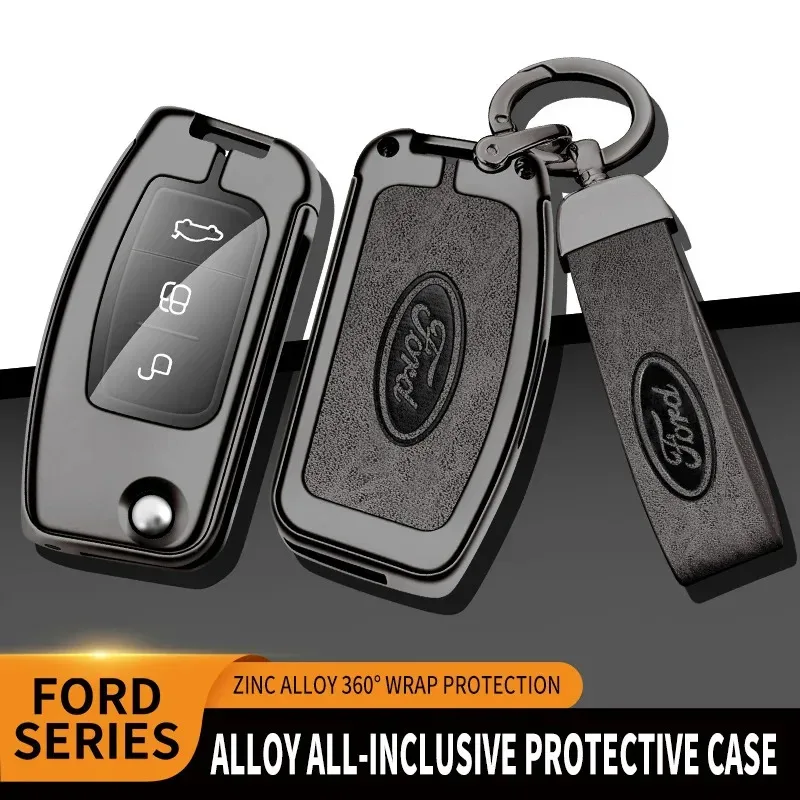 

New Car Key Case Cover Keychain Protector Shell Fob Holder For Ford Focus 2 MK2 Fiesta Mondeo Galaxy Falcon Territory Ecosport