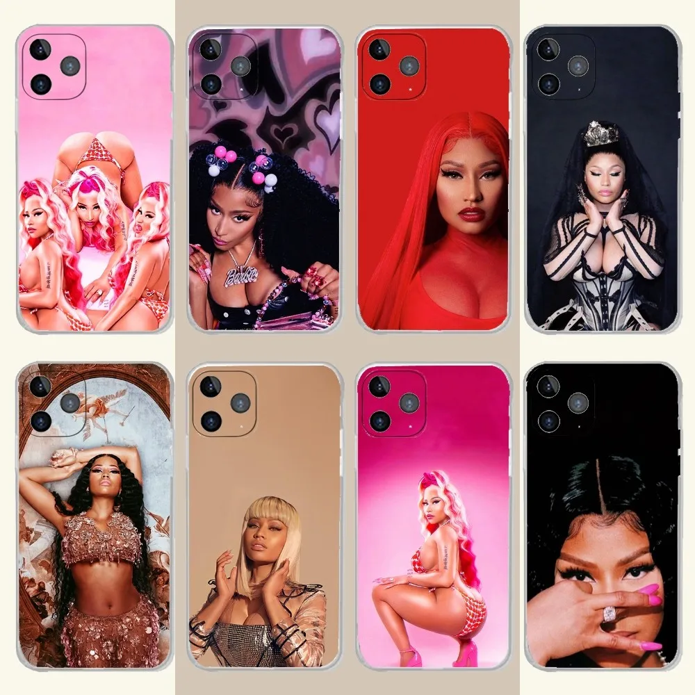 Hot Singer N-Nicki M-Minaj Phone Case For iPhone 15,14,13,12,11 Plus,Pro,Max,XR,XS,X,7,8 Plus,SE,Mini Transparent Silicone Soft