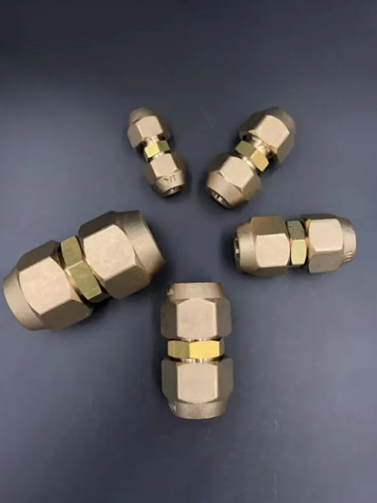 SAE Standaard Messing Buisleidingen Connector Buitendiameter 1/4 "5/16" 3/8 "1/2" 5/8 "3/4" 7/8 "Airconditioning Systeem - afbeelding 2