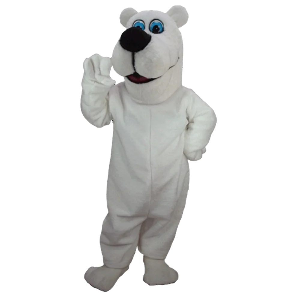 Toon Polar Bear Mascot Hot Sale Adult Size Animal Theme White Bear Mascotte Mascota Outfit Suit Fancy Dress Cosply SW1100