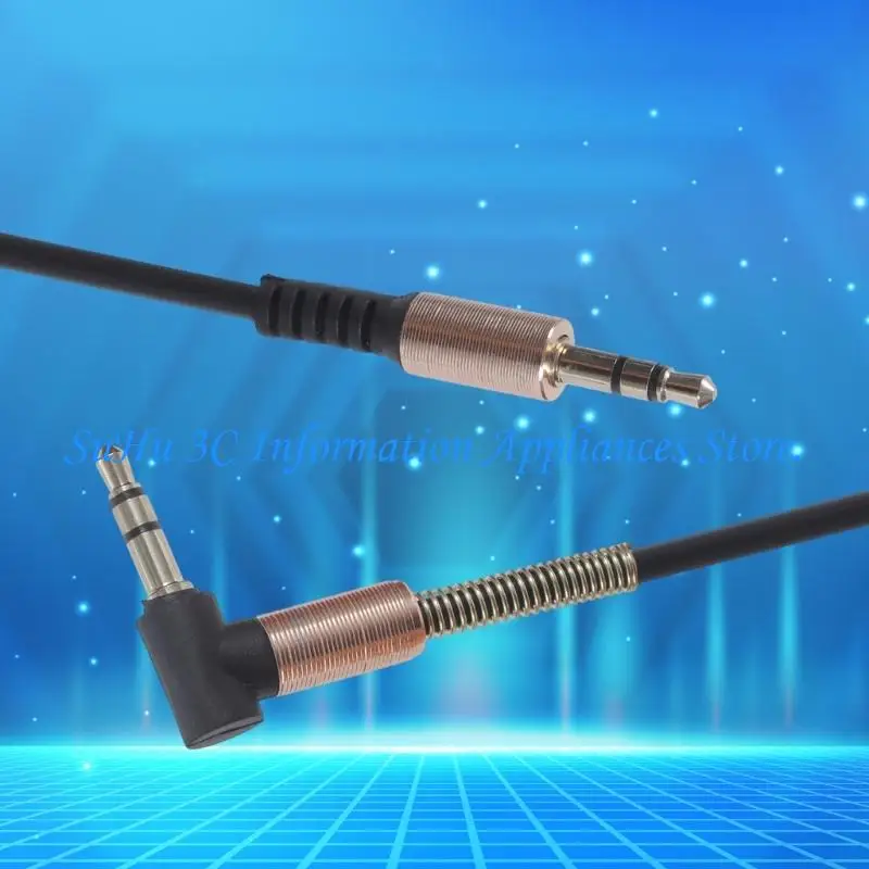 

Flexible 3.5mm Angled To Straight Auditory Extension Cable 50cm For Headphones