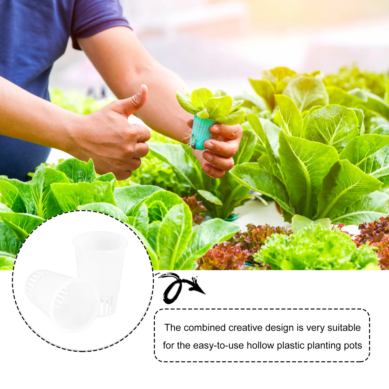 

30 Pcs Plant Baskets Indoor Planting Net Pots for Hydroponics Woven White Pe Grow