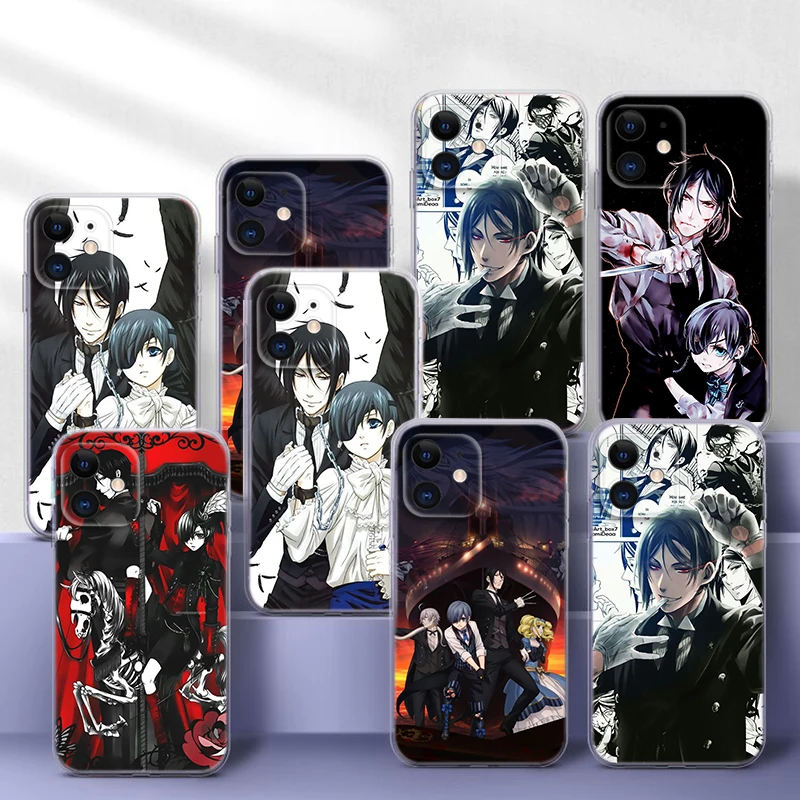 62LM sebastian and ciel anime Soft Case for Moto G4 Plus G41 G5 Plus G50 G51 G5S G6 Play G60 G7 Power G71 G5 G9