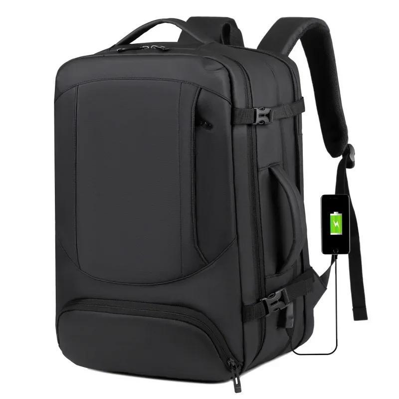 New Large-Capacity Men\'s Travel Backpack USB Charging Expansion Business Laptop Bag Multifunctional Waterproof Backpack mochila