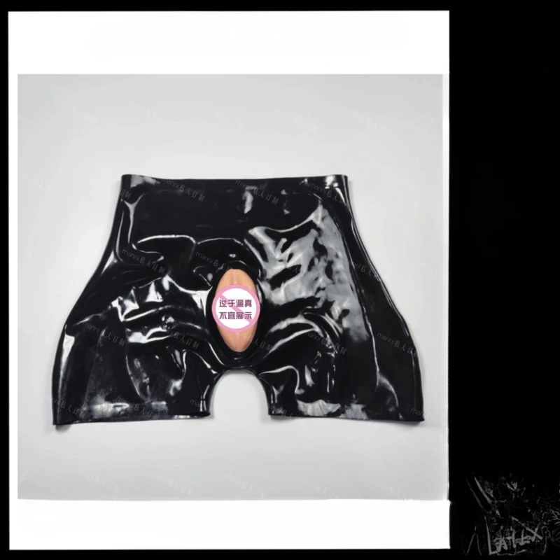 Customized Latex Simulation Triangle Pants Leggings Anal Cover Jacket Tight Shorts Leotard Gymnastics Jumpsuit