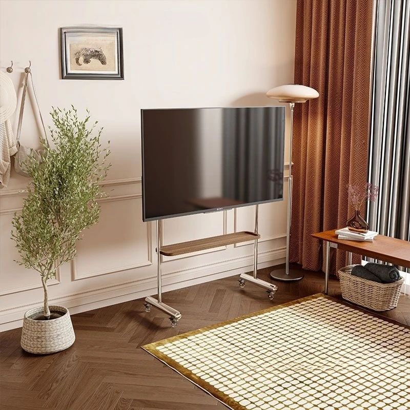 

Подставка для телевизора из нержавеющей стали, передвижная, от пола до потолка, для маленькой квартиры, спальни, гостиной, универсальная