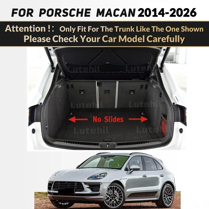 For Porsche Macan 2014-2026 25 24 23 22 21 20 19 18 17 3D Car Trunk Mat Car Floor Mats Liner Cargo Foot Pads Carpet Accessories