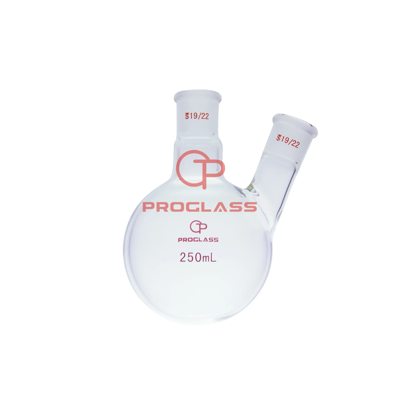 Two Necks Round Bottom Flask ,19/22,HAND BLOWERING,50mL~500mL