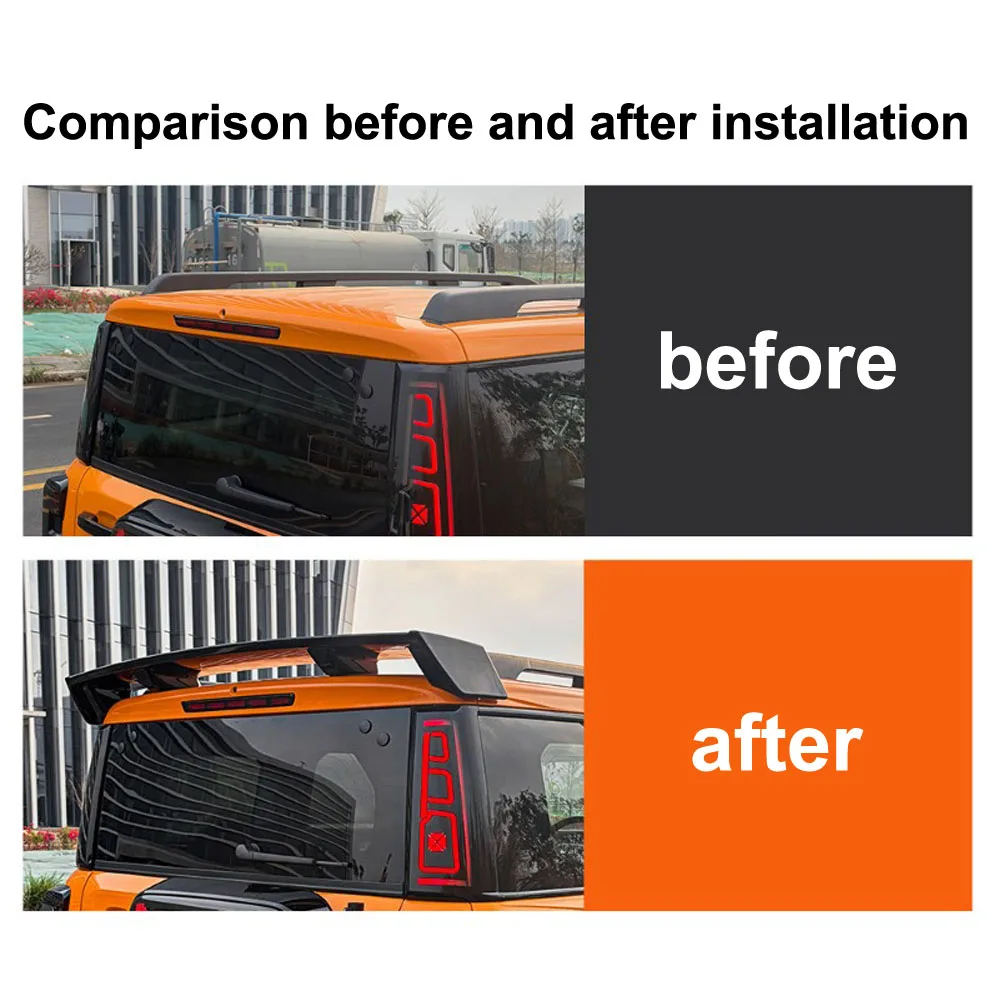Roof Wing Spoiler Automotive Modification Parts For BAIC BJ40 2024-2026 ABS Material Tail Wing Enhance The Sense Of Movement