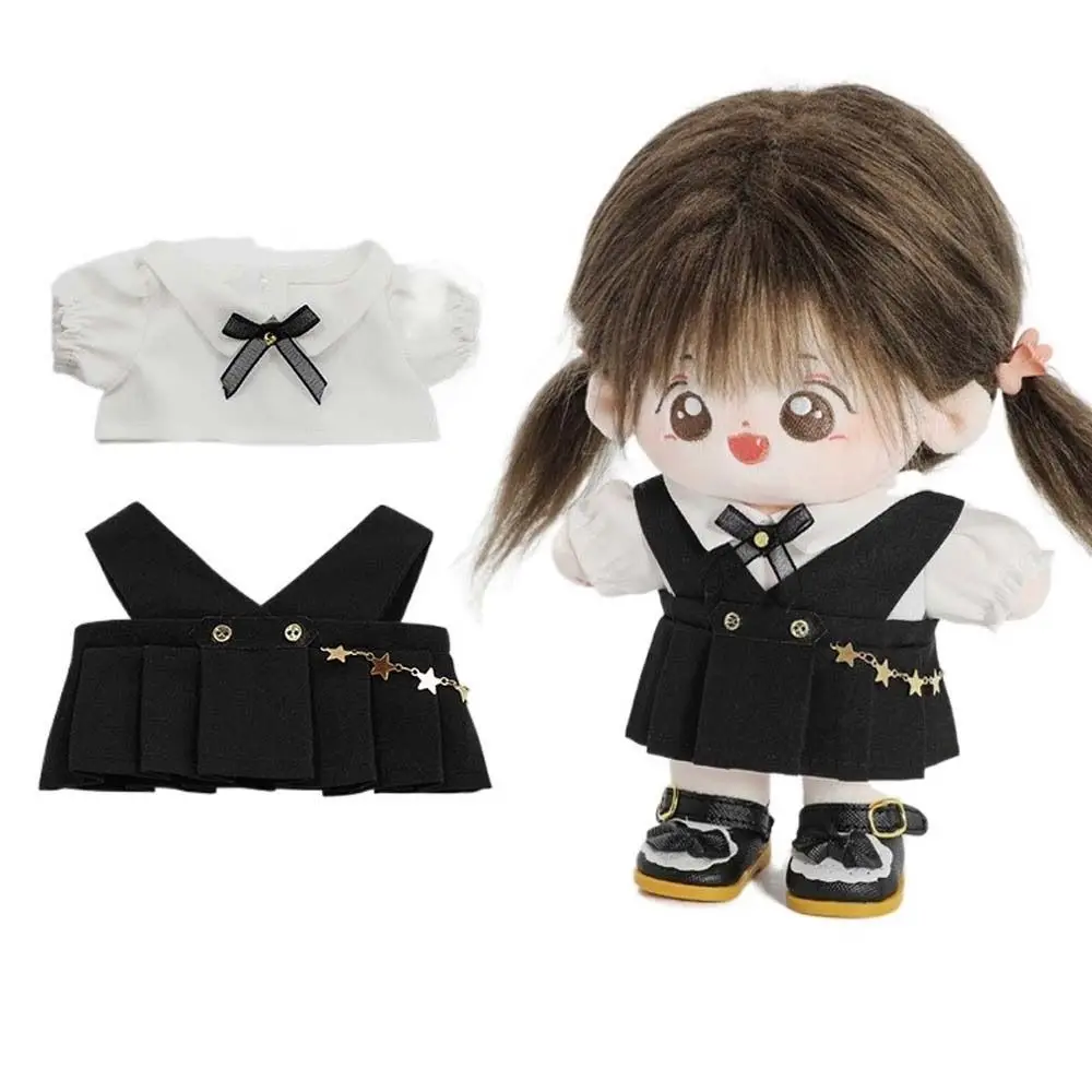 T-shirt 20cm Doll Clothes Dress Up Stuffed Dolls Cotton Dolls Outfit Skirt Dresses Academy Uniform Doll Uniform Set