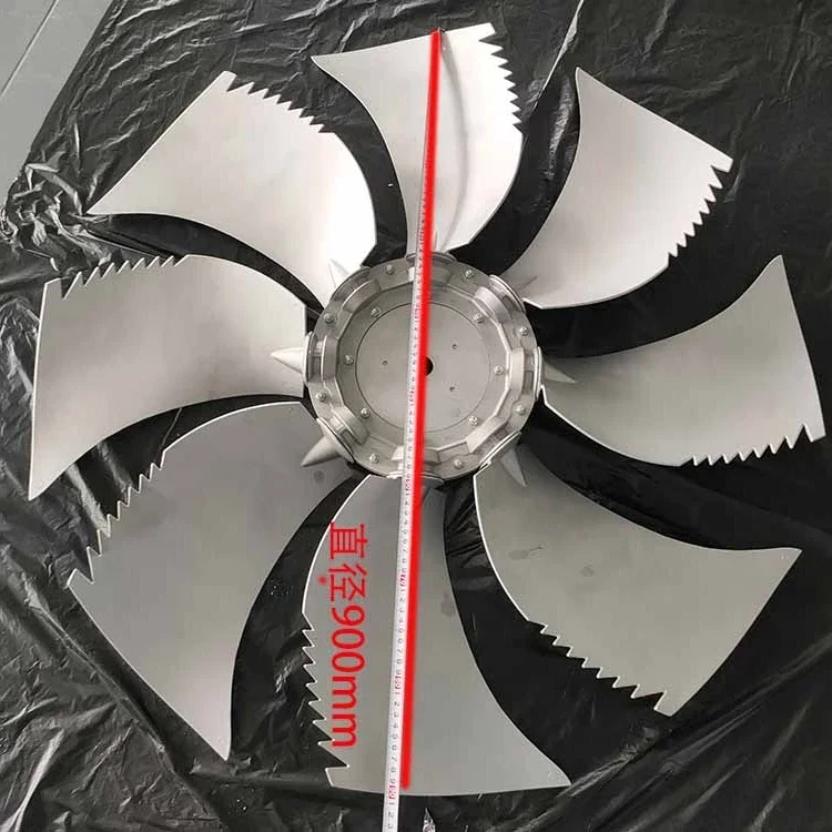 8 Wings Axial Fan Impeller Aluminum Fan Blades For Central Air Conditioning Fan Wheel For Fire Pipe Line