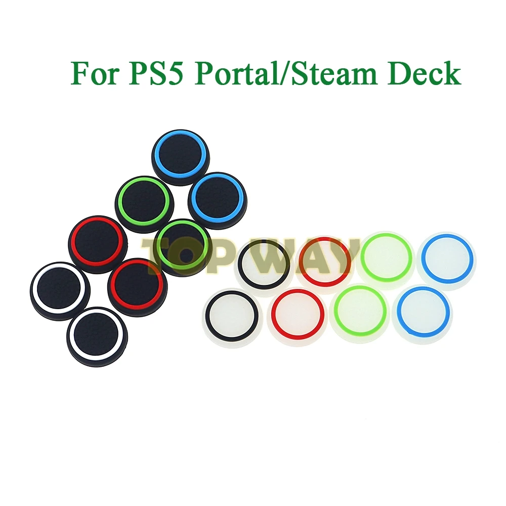 4PCS For PlayStation Portal Analog Joystick Luminous Thumb Stick Grip Cap Case For PS5 Portal Controller Cover For Steam Deck