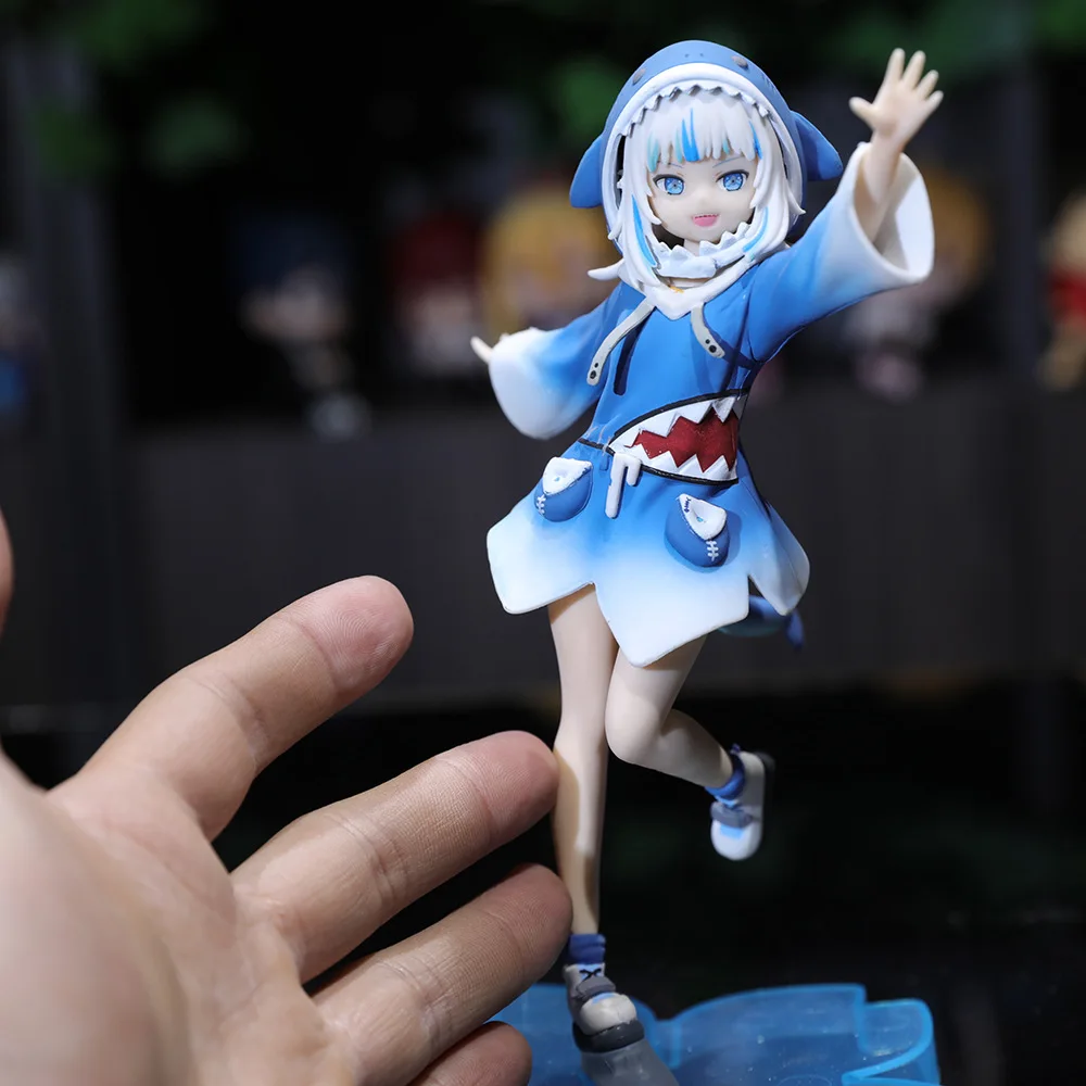 

17cm Gawr Gura Peripherals Virtual Anchor Gura Figurine Adult Collectible Model Doll Desktop Ornament Toy Boy Girls Fan Gifts