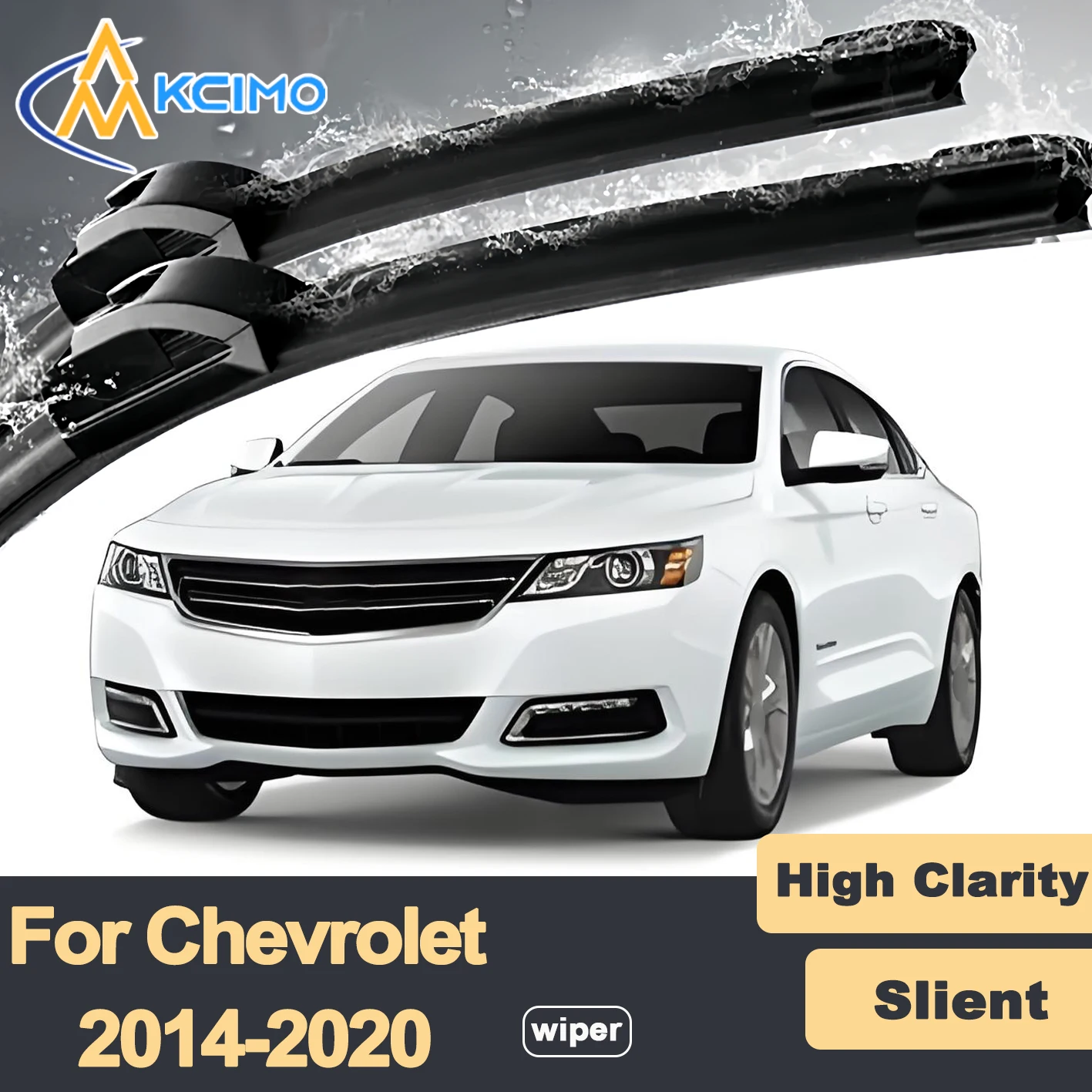 

Premium Rubber Durable Silent Windshield Wiper Blades 2pcs for Chevrolet Impala 2014-2020 Front Wiper Blades Set