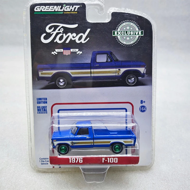 

Greenlight 1:64 1976 F-100 Two Hundred Anniversary Commemorate Green Machine Series Alloy Die Casting Model Collect Ornaments