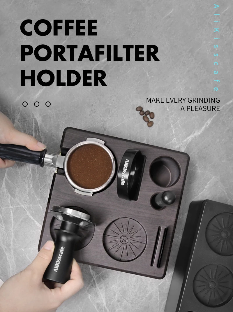 AliKisscafe Kaffee Tamper Station Siebträger Halter 51mm 54mm 57mm 58mm Für Delonghi Breville Espresso Zubehör barista Werkzeug – Detail 1