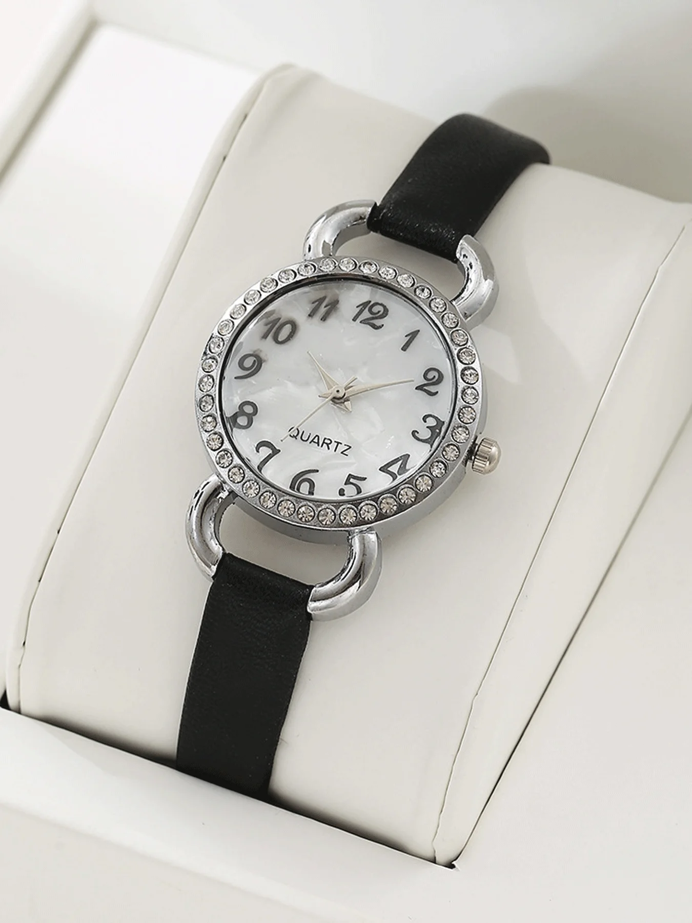 Watch Women's Fashion Trendy Beimu Face Inlaid Women's Temperament Ultra Thin Student Minimalist Belt Watch