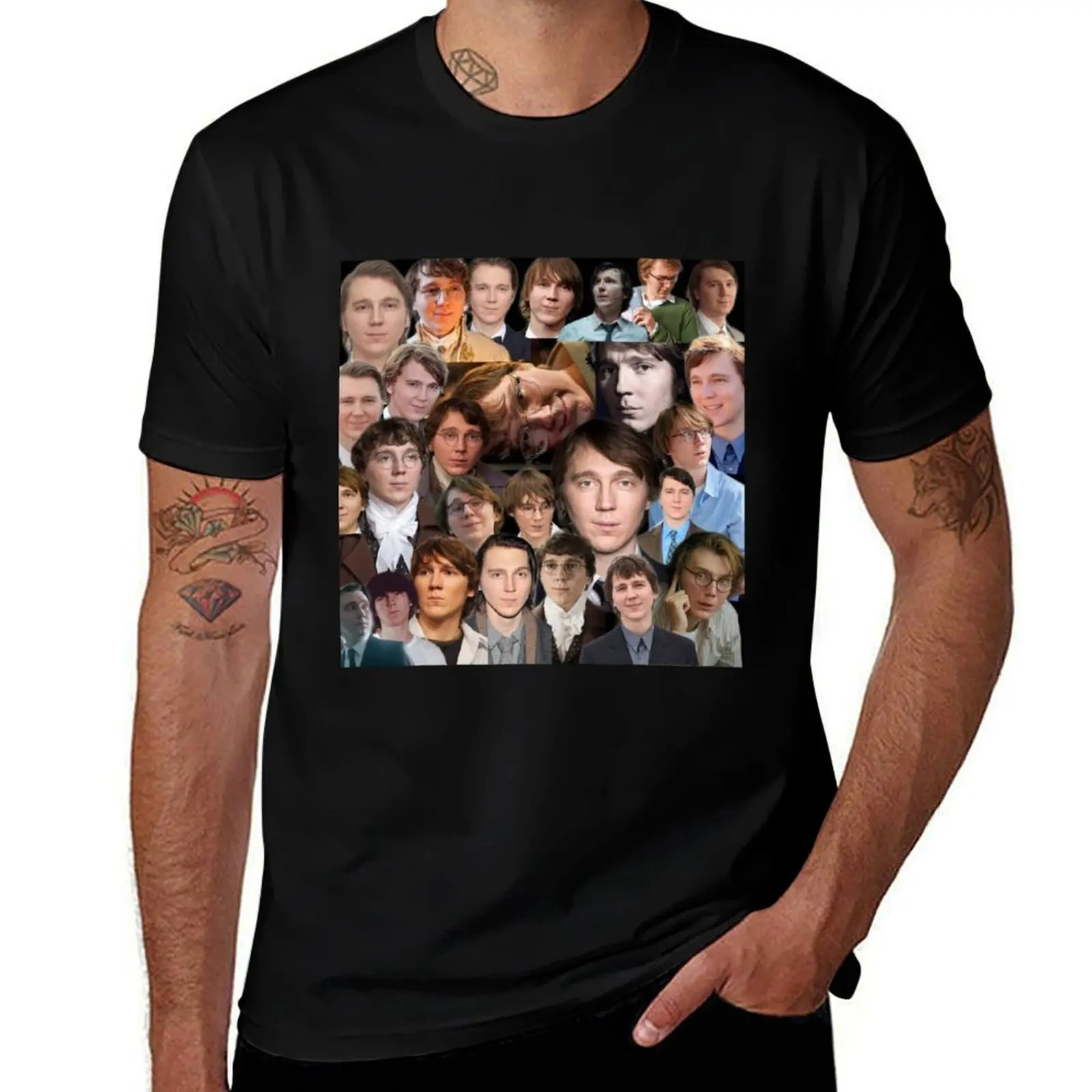 

paul dano - I love paul dano photo collage T-Shirt t shirt for man cotton tshirt 100% T-Shirt
