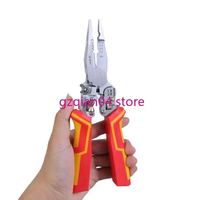 N7MD Multifonctionnel Fil Stripper Coupper Cable Cutter Pliers Professional 8-in-1