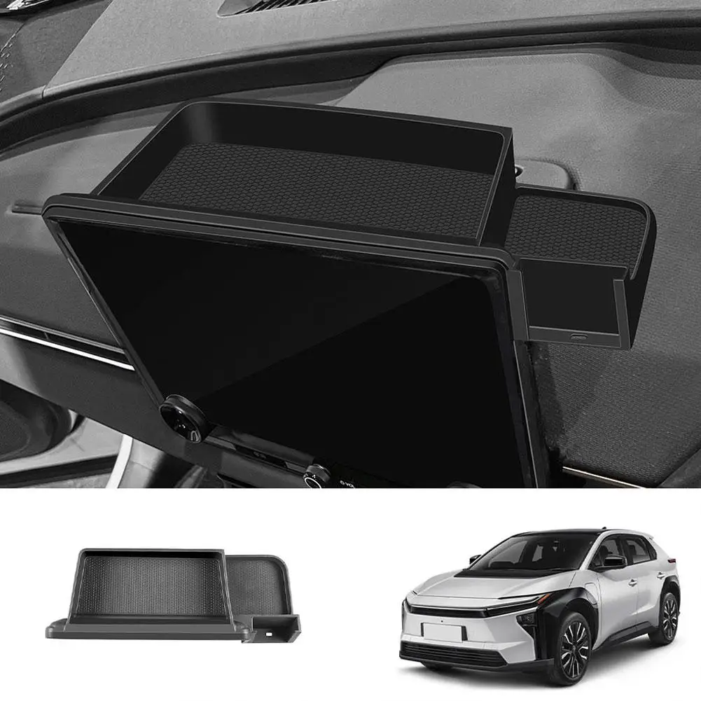 Für Toyota BZ4X 2026 Mittelkonsole Aufbewahrungsfach Hinter dem Navigationsbildschirm Organizer Box Innenausstattung Zubehör – Detail 1