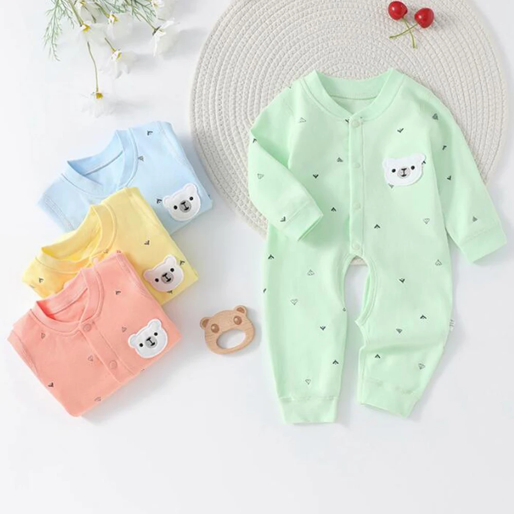 Baby Long Sleeve Jumpsuit For Girls Cotton Spring Autumn Winter Newborn Clothes Infant Rompers