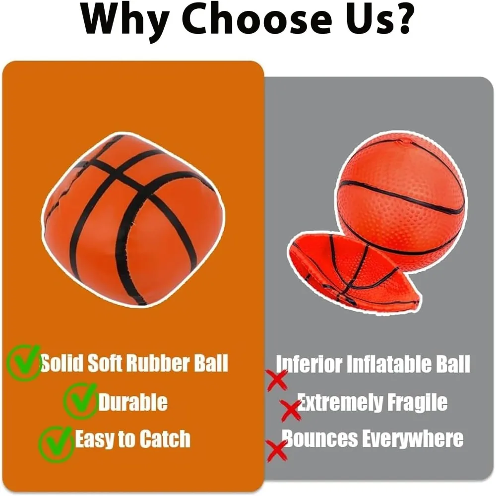 

Orange Hanging Indoor Basketball Hoop Stress Relief Game with Net and Ball Ceiling Basketball Hoop Indoor No Assembly Required